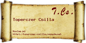 Toperczer Csilla névjegykártya