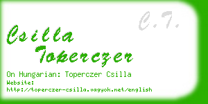 csilla toperczer business card